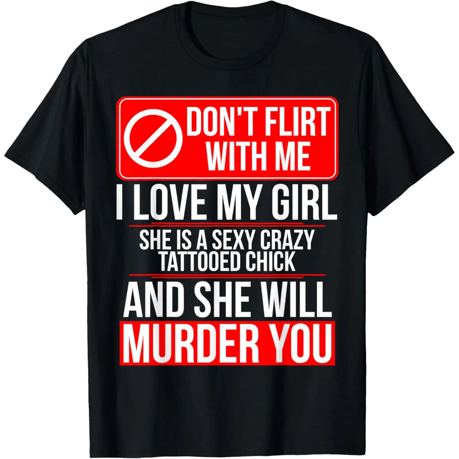Boyfriend Girlfriend Matching T-Shirt Tattooed Couple Fun Tees Man