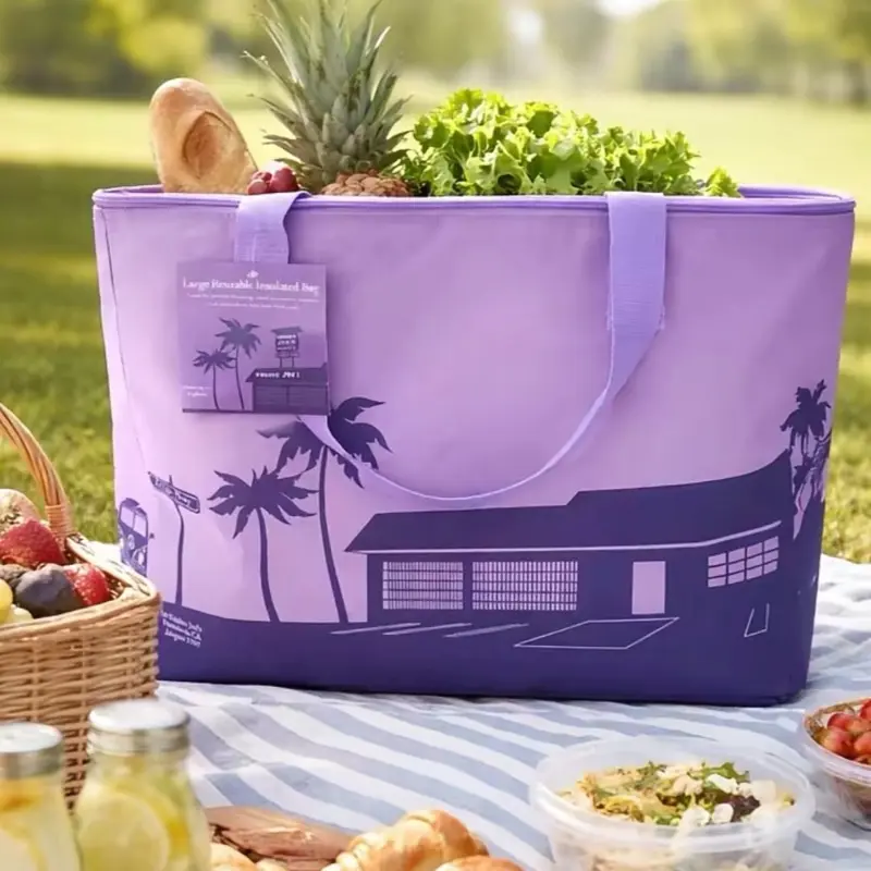 Trader Joe's Large Insulated Bag Lavander