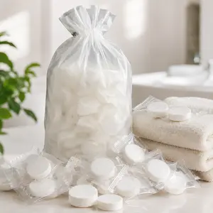 Compressed Facial Towels (100 Pcs) Wrapped for Travel, Gym & Daily Use