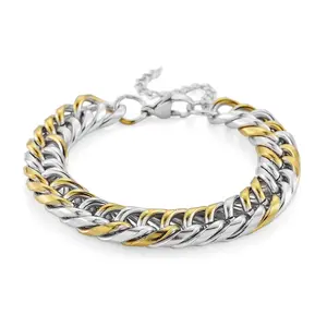 Luxe Chain Bracelet 7.59In in ION Plated Yellow Gold and Stainless Steel Christmas Gifts