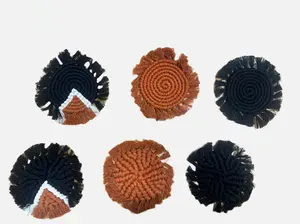 Hand Crocheted Circular Macrame Coasters - 3 Colors Available!