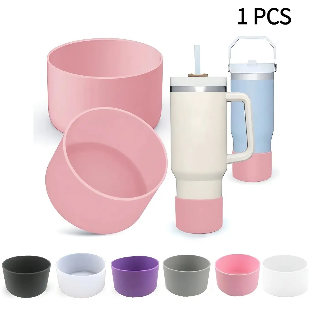 Premium Silicone Cup Boot (1 Piece) - Non - slip Solution Drink Protector for 40oz, 30oz & 20oz Flat - bottomed Water Cups & Tumbler from Stanley/Hydro Flask/Simple Modern/Yeti/Owala - Perfect Drinkware Accessory for Home Kitchen