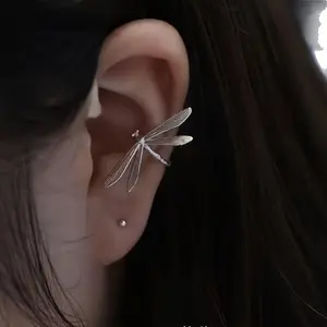 Non-Piercing Dragonfly Ear Cuff, Trendy Ear Climber for Ladies, Convenient Ear Jewelry