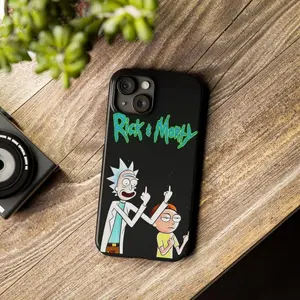 Rick and Morty Cartoon Funny Unique Tough Phone Case For iPhone, Perfect Gift For Him, Gift For Her