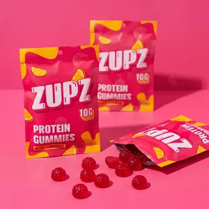 Zupz Protein Gummies 3 Pack- 10g Protein 160 Calories Berry Lemonade Flavor, Gluten-Free, Non-GMO