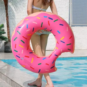 Donut Swim Ring, Summer Pool Float, Beach and Pool Swimming Aid, Water Safety Gear, Pool Party Beach Toy, Fun and Safe Floating Device, Fun Design