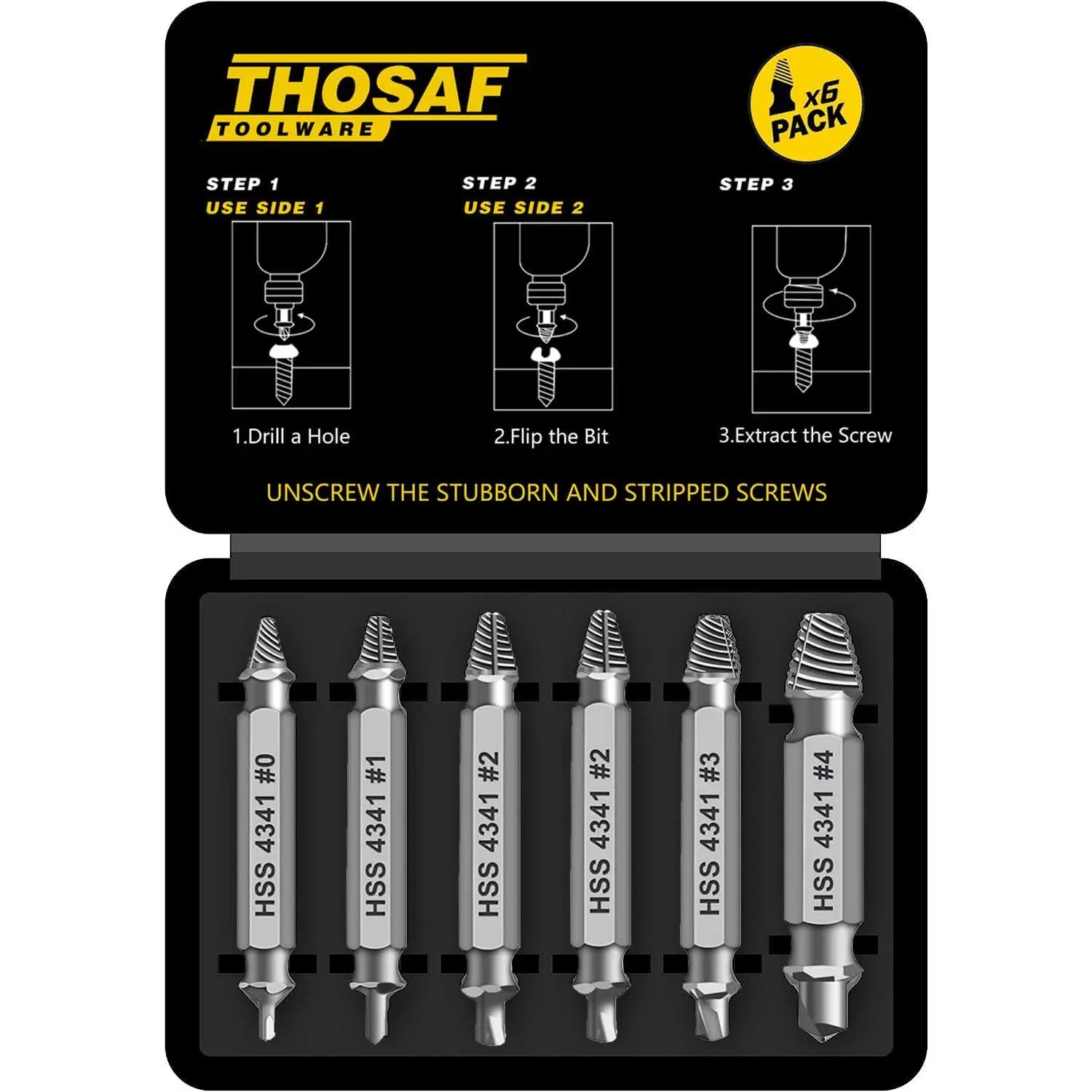 Gifts for Men,Damaged Screw Extractor Set-Christmas Stocking Stuffers for Men Adults Him,Mens Gifts for Dad,Husband,Stripped Screws Nuts & Bit Tools for Easy Removal of Rusty Broken Screw