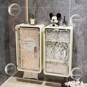 Waterproof Wall-Mounted Toilet Paper Holder, Bathroom Roll Dispenser Organizer, Bathroom Accessory, Durable & Rust-Resistant Design, Easy Install Solution