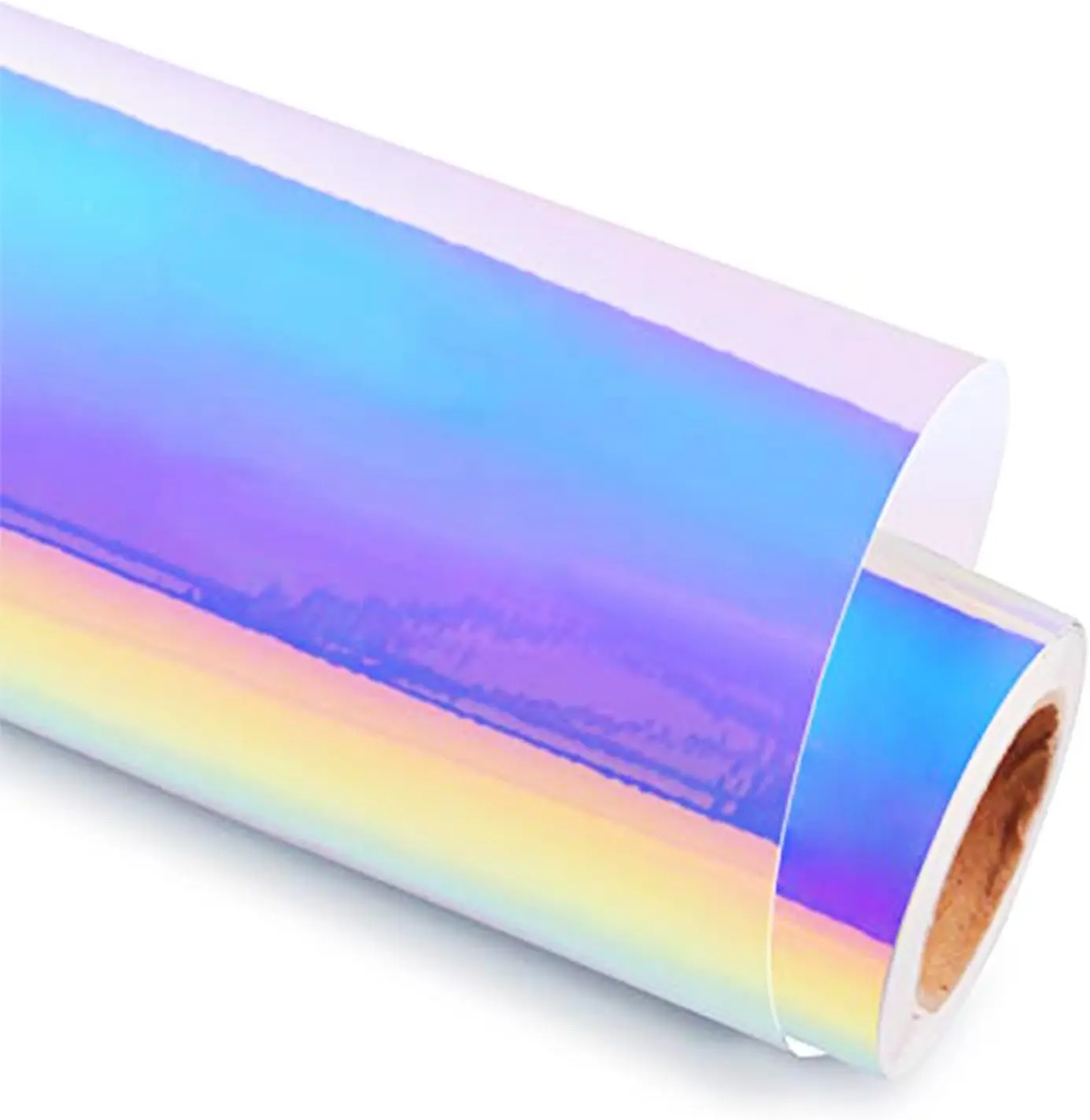 Holographic Opal Permanent Vinyl Roll - White Iridescent with Protective Film, Durable, Waterproof, Strong Adhesion for DIY Enthusiasts, Home Decor, Decorating My Car (Office Stationery Supply, Kaleidoscopic Color Effect), Vibrant