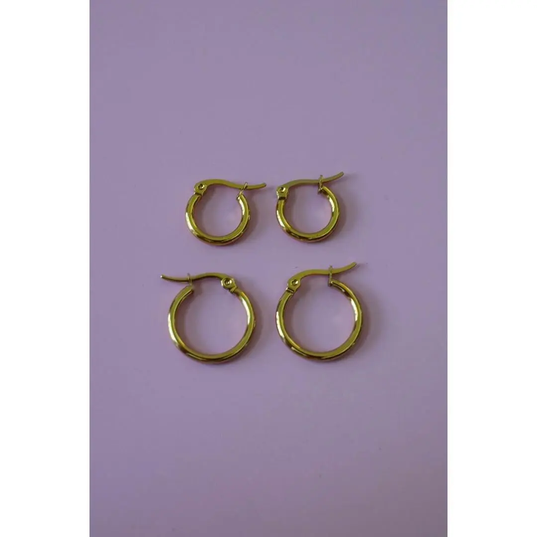 Gold Huggies In 2 Sizes
