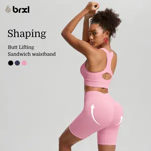 BRXL Workout Shorts Women 2.5"/ 3.6" Scrunch Butt Biker Shorts Tummy Control Seamless High Waisted Gym Shorts