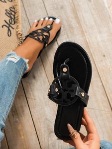 Women's Fashion Polka Dot Slides, Comfortable Lightweight Breathable Summer Sandals, PU Leather Footwear for Daily Wear