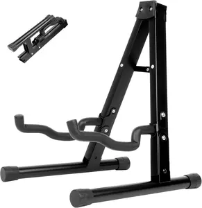 Foldable Guitar Stand - Non-slip Rubber And Foam Arm, Suitable for Acoustic, Electric, Bass, Ukulele, Banjo