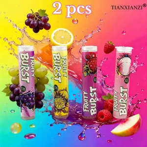 40 Sticks-2 Tubes Fruit Burst Flavored Toothpicks | Fruity Burst Breath Freshener | Sugar-Free Zero-Calorie Portable Oral Care for Dating & After-Meal