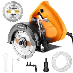 DEKO 1200W Marble Cutter 120V Electric Cutting Machine With Diamond Blade, Water Attachment, Wrenches And Accessories For Wood, Tile, Stone And Marble