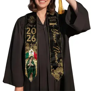 [HOT] Personalized Mexican Graduation Sash, Mexican Flag Graduation Sash, Mexico Stole, Mexican Graduation Stole 2026, Custom Name & School Stole
