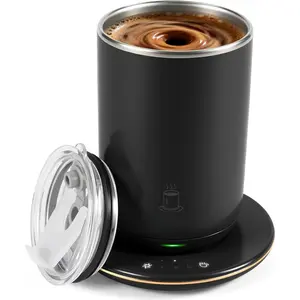 Self Stirring Coffee Mug, Self Heating Coffee Mug 10 oz, Heated Coffee Mug with  Temperature Control, Electric Coffee Cup with Heating Base, Auto Shut Off Warming Mug for Mom
