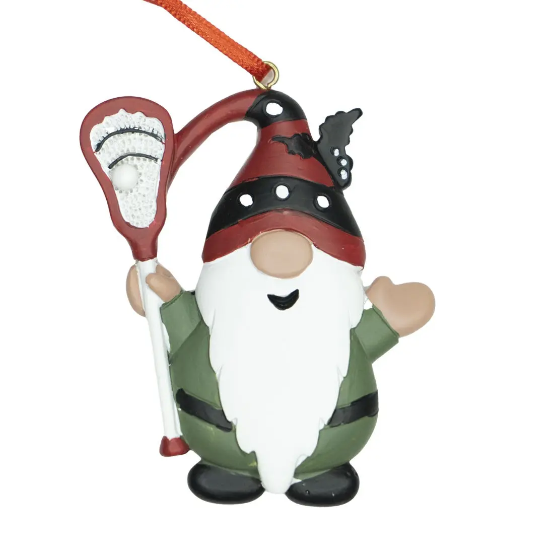 Color-Molded Gnome Lacrosse Tree Ornament, Long-Lasting Home Supplies Decoration, Christmas Holiday Festive Gift, Gifts For Him
