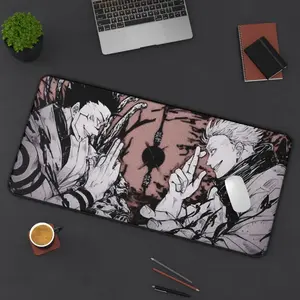 Sukuna & Yuji Jujutsu Kaisen Desk Mat King Of Curses Gaming Mouse Pad Manga Anime, Keyboard Mat Large Manga Mouse, Fan Gift