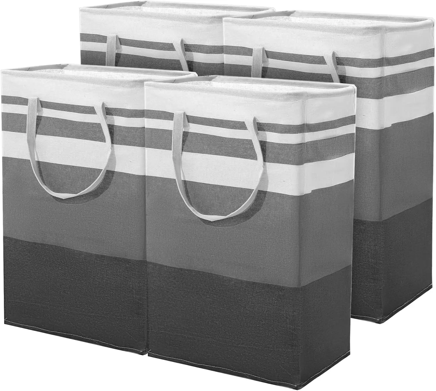 2Pack/4Pack Large Laundry Basket, 75L Freestanding Waterproof Laundry Basket, Collapsible Storage Box with Easy Carry Handle, Suitable for Home and Dormitory Clothes, Towels and Toys Gradient Gray