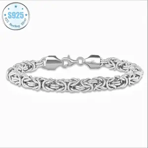 Italian 925 pure Silvery bracelet, handmade in Italy, fashionable and simple, very suitable for daily gatherings and birthday gifts, comes with exquisite gift box