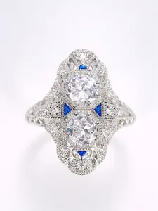 1 PC Gorgeous Cubic Zirconia Solitaire Engagement Ring For Women For Wedding Engagement Party Jewelry Valentine's Day Gift