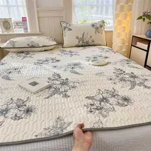 Floral Pattern Bedding Set, 1 Count Soft Cooling Mat & 2 Counts Pillowcase without Filler, Breathable Bedding Set for Home Bedroom