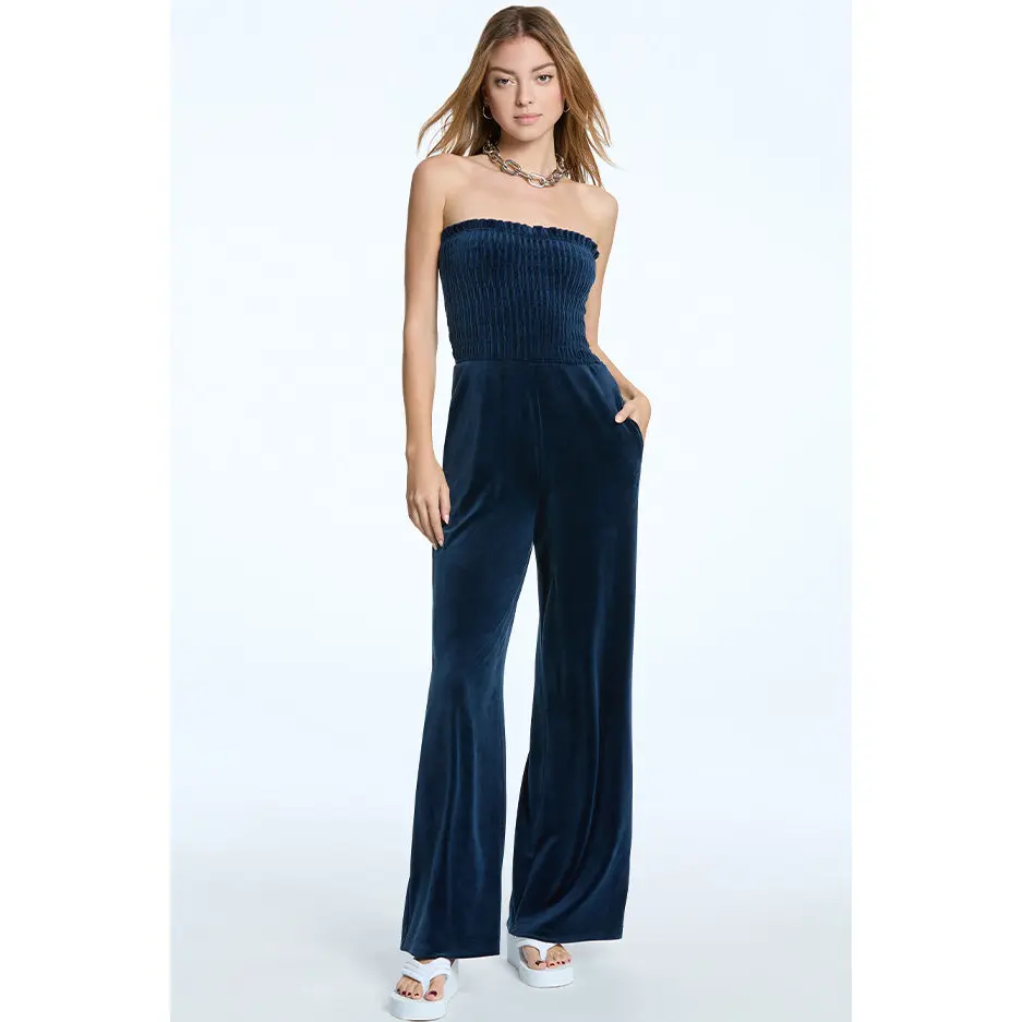 Juicy Couture Smocked Velour Jumpsuit