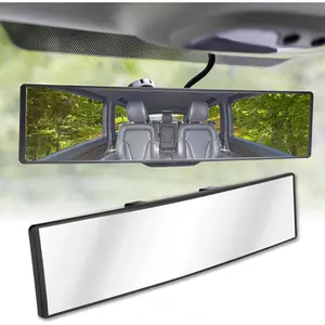 12” Panoramic Rear View Mirror – Wide Angle Clip-On Mirror for Cars & SUVs