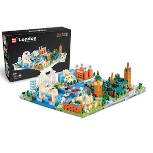 DIY Creative City Street Scene Building Blocks Set, Building Block Sets, Unisex Puzzle Toy Decoration, Perfect Gift for Holidays, No Battery Required, Building Kit