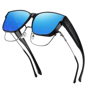 Unisex Polarized Sunglasses | UV Protection Fit Over Glasses | Day & Night Vision Driving Glasses