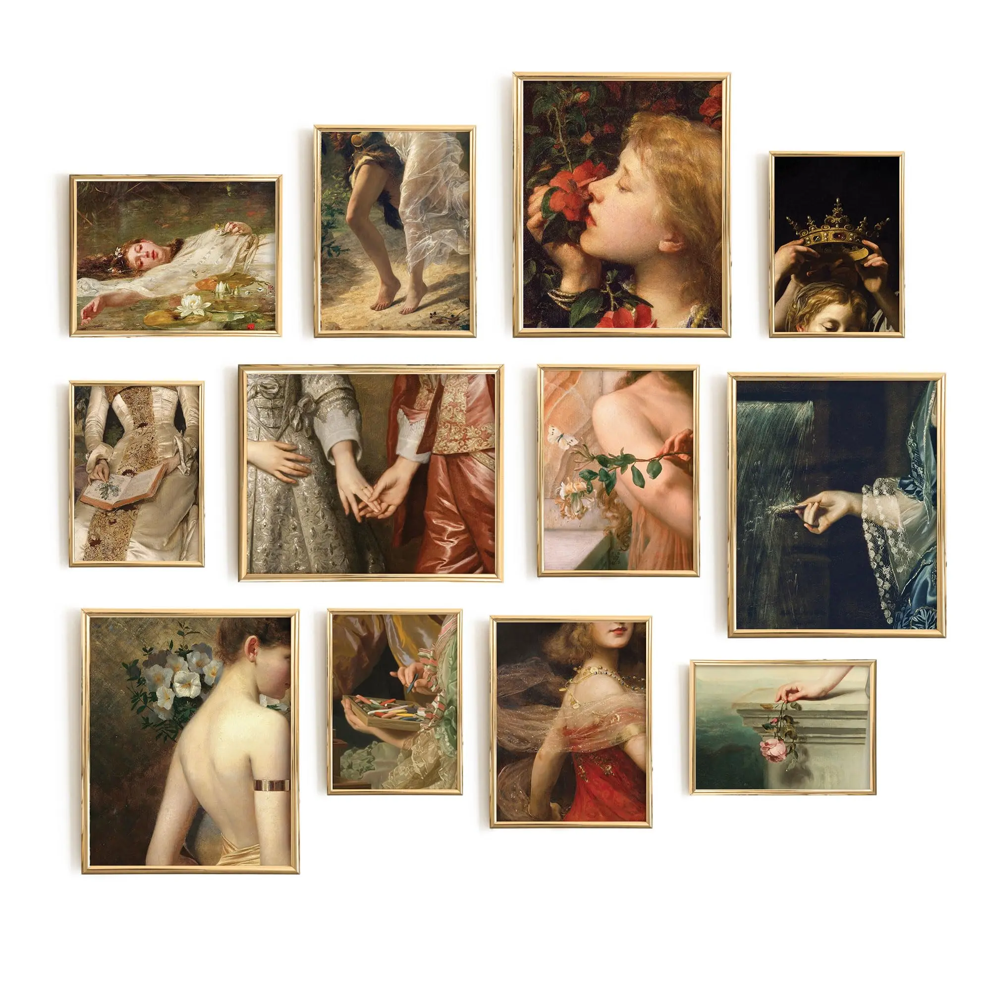 Set 12 Renaissance Wall Art, Victorian Gothic Decor, Victorian Wall Decor, Famous Paintings Wall Art, Impressionist Wall Art, Fine Classic Art Prints, Romantic Wall Art [8x10 UNFRAMED]