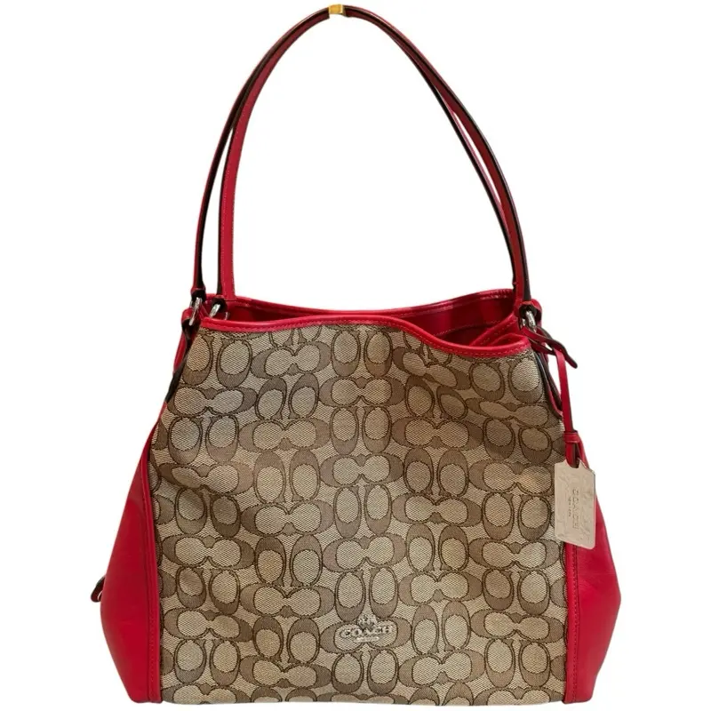 Pre-owned coach canvas Shoulder Bags red Edie shoulder bag 2015
