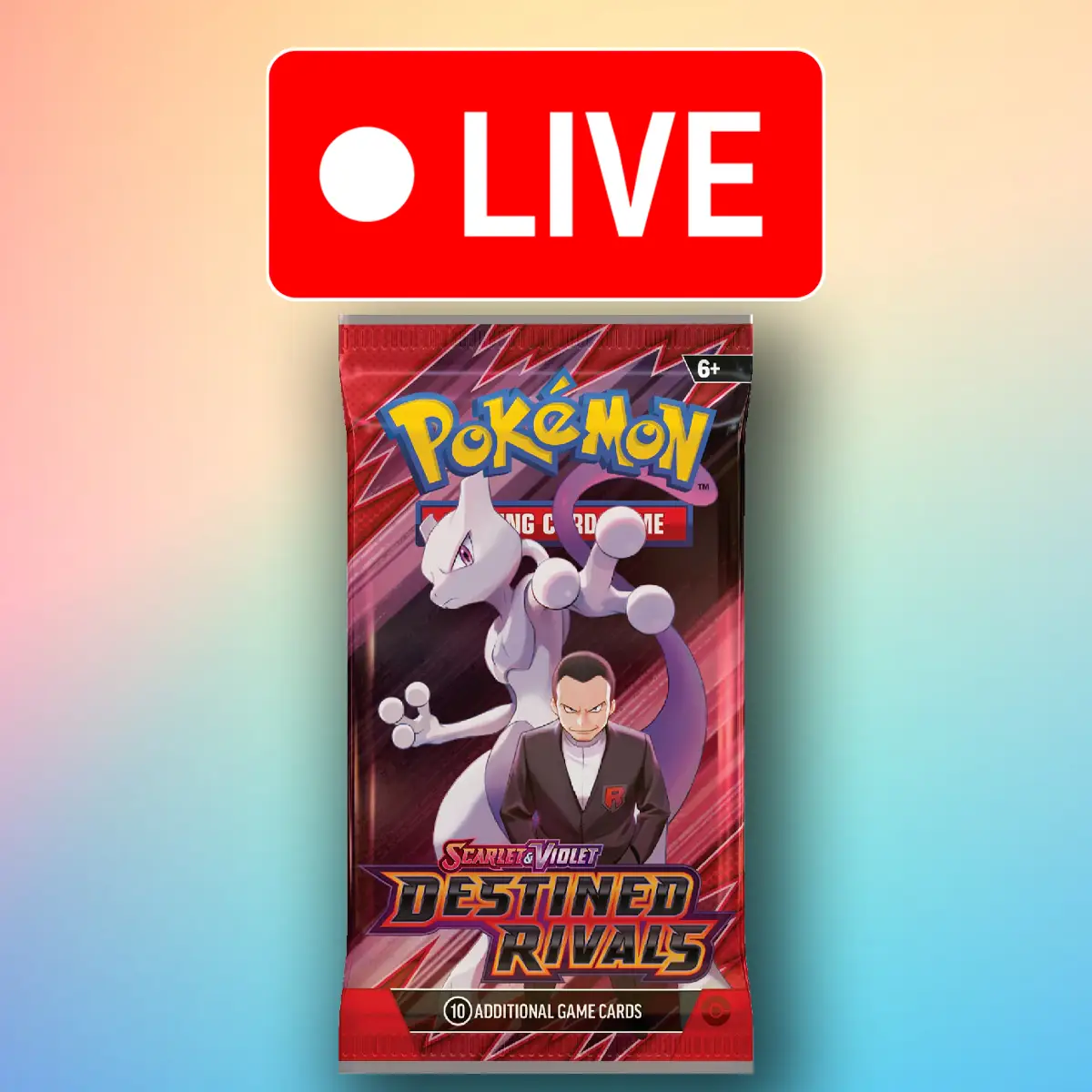 LIVE Destined Rivals Booster Pack Pokemon Trading Card Game