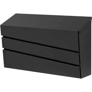Wall-Mount Mailbox for Outside, Rust Resistant Wall Mounted Outdoor Galvanized Steel Morden Mailboxes (No Keys Locking)