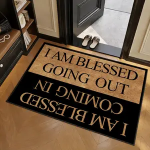 Blessing Good Luck Mat, Entrance Door Mat, Welcome Rug for Home Decor, Welcome Message, Anti-Slip Floor Cover, Door mat, Gift Option, Perfect Gift for New House Owners
