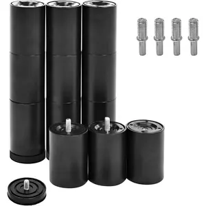 11 Inch Bed Legs for Adjustable Bed Base Frame,Screw in Furniture Replacement Feet, 4 Kinds Thread Contained, Set of 4