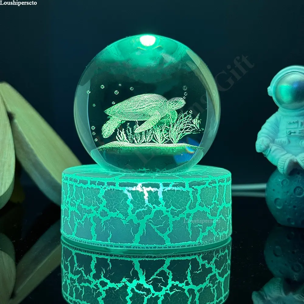 3D LED Sea Turtle Crystal Night Light, Stylish Bedroom Decor, Bedside Lamp, Bedroom Lighting, Ideal Gift for Birthdays, Valentines, Anniversaries, Decorative Lights
