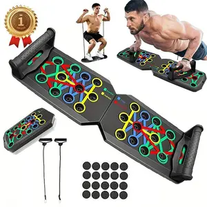 Multifunctional Push Up Trainer Board with Color Coded Position Guides for Chest Muscle Strength Adjustable Difficulty Ergonomic Design for Home Gym Workout Efficiency