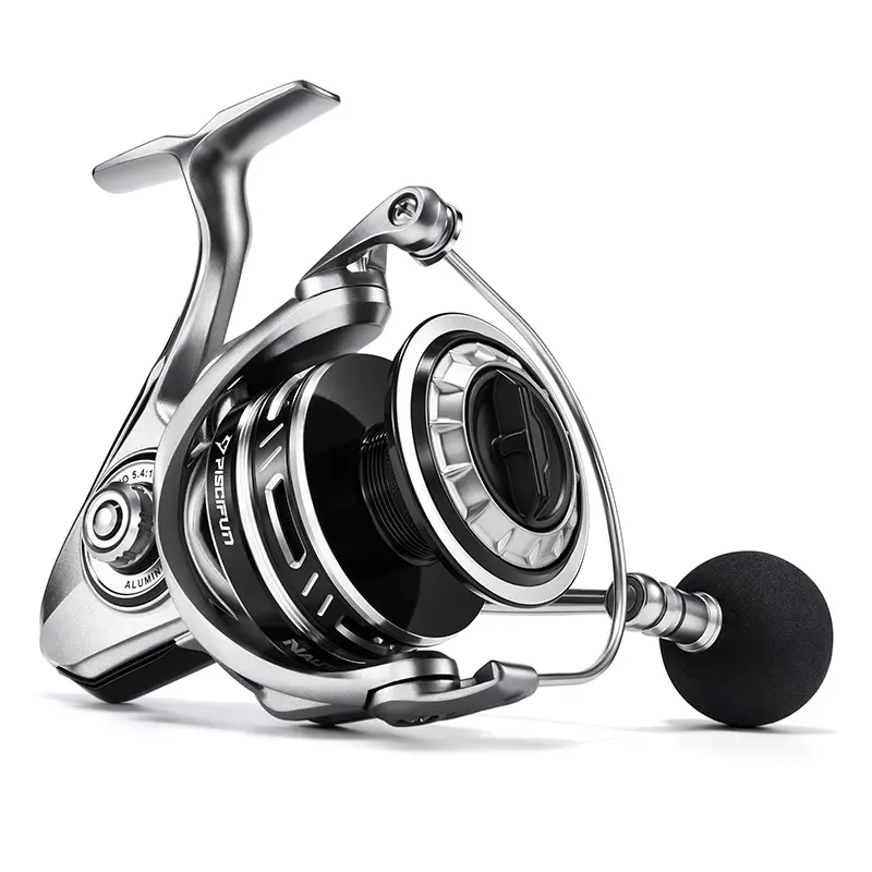 Piscifun NautiX Spinning Reel Saltwater Freshwater Fishing Reel Aluminum Body Big Fish 3000/4000/5000/6000 Models with Triple Disc Carbon Drag Washer & IPX5 Water-Resistant Rating