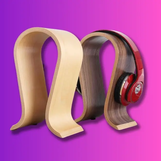 Headphone Stand Creative Solid Wood Computer