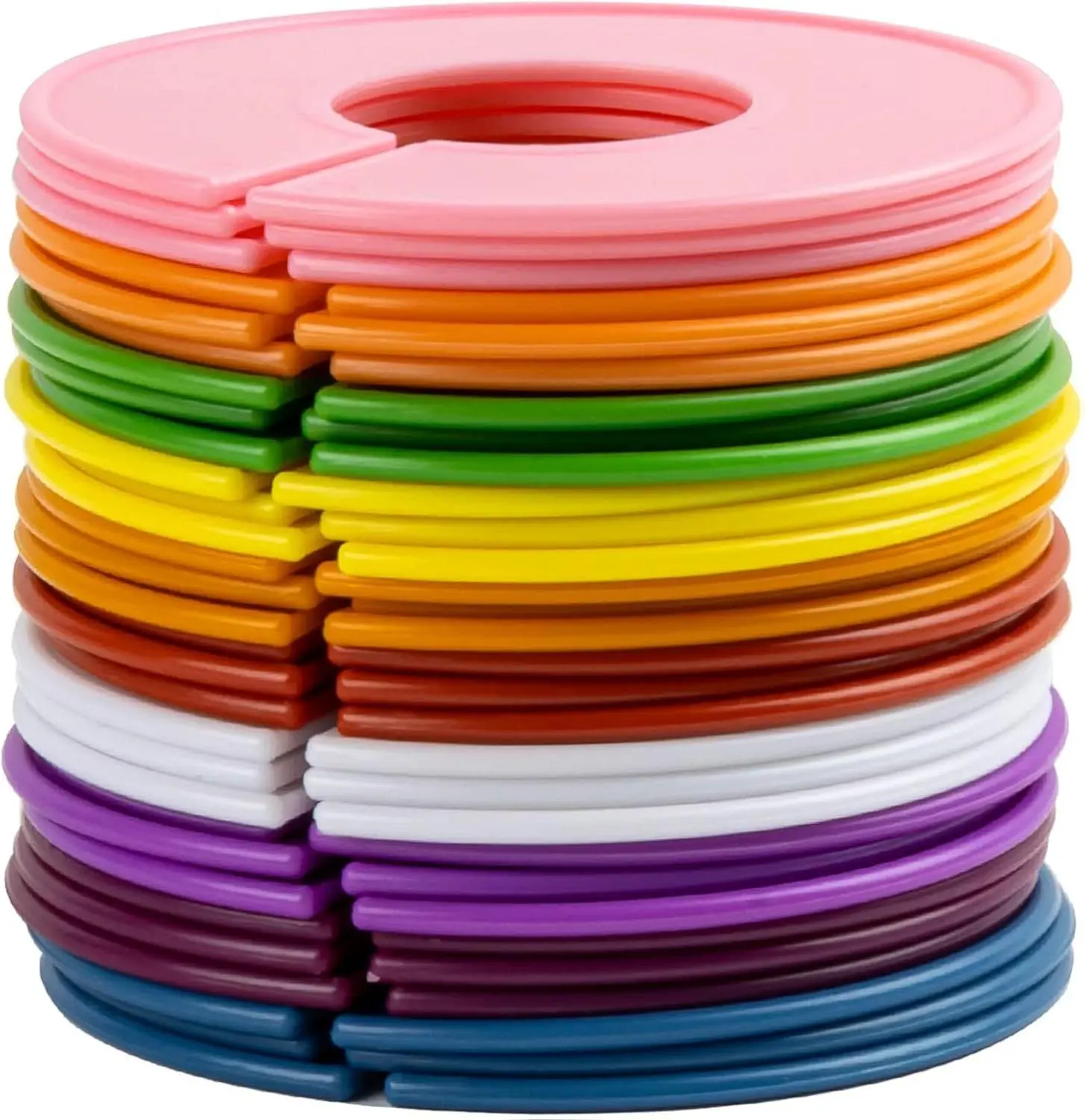 30PCS Closet Dividers Clothes Organizers - Sukh Closet Organizers Plastic Clothes Size Dividers Labels Separators for Garment Organizer Boutique Hanger Clothing Rack No Burrs 10 Assorted Colors