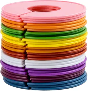 30PCS Closet Dividers Clothes Organizers - Sukh Closet Organizers Plastic Clothes Size Dividers Labels Separators for Garment Organizer Boutique Hanger Clothing Rack No Burrs 10 Assorted Colors
