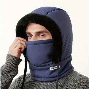 The new winter warm hat, a fleece and thickened warm hat, an ear-protecting, cold-proof face mask and cold-proof neck three-in-one warm hat, is very suitable for going out, skiing and camping in winter