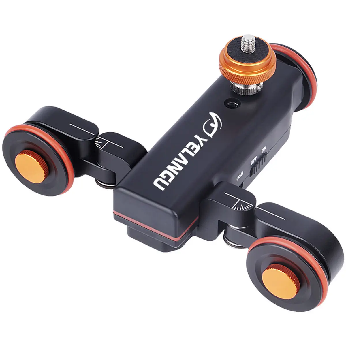 YELANGU L4X Electric Motorized Camera Slider Dolly - Single Unit for DSLR Cameras, Remote Control Included, Black Camera Accessories