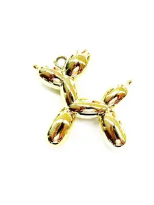 Acrylic Colored Balloon Dog Keychain, Handmade DIY Craft Material, Bag Charm, Creative Accessories for Crafts and Gifts