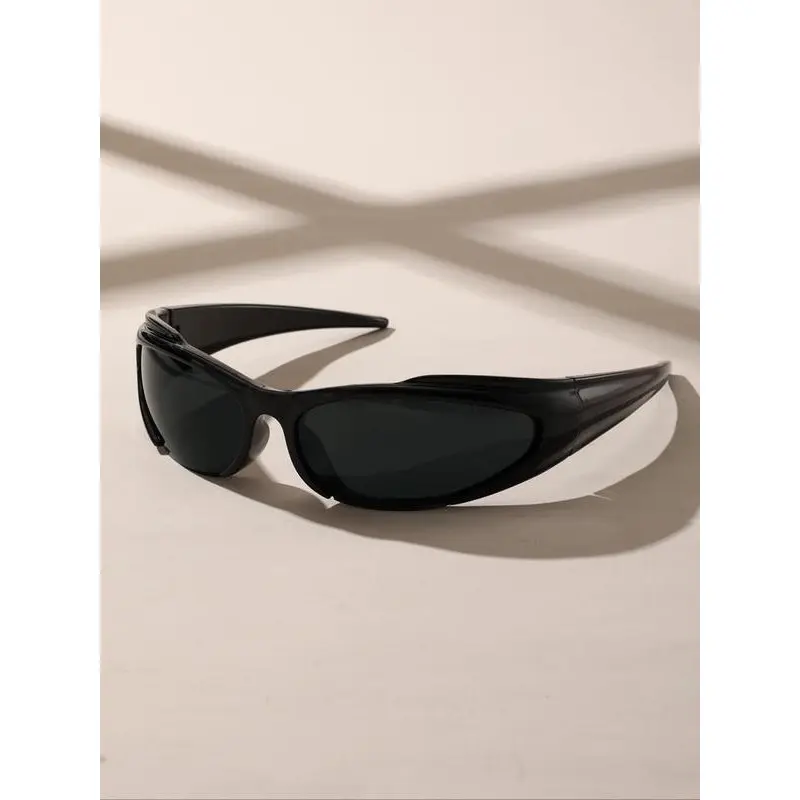 Rectangular Sunglasses for Men & Women, Chic Small Plastic Frame with UV Protection, Lightweight Men's Accessories for Outdoor Sports & Street Style, Contemporary Aesthetic Sunglasses, Trendy Frames Sunglasses, Sun Protective Sunglasses
