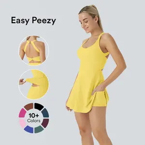 Halara Softlyzero Airy Backless Twisted Cool Touch Dance Active Dress-Easy Peezy Edition #summervibes
