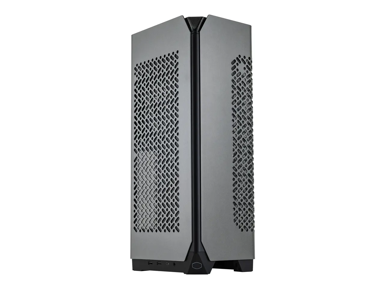 Cooler Master NCORE 100 MAX ITX SFF Tower Case, Custom 120mm AIO, 850W SFX Gold ATX3.0 PSU, 4 Slot GPU, Vertical Mount GPU, PCIe 4.0 Riser, Anodized Aluminum, USB Type C, NR100-MNNN85-SL0