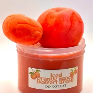 Bubbaboo Orange and Peach Desert Bread 8 oz DIY Clay Butter Slime Scented Blood Orange and Peach Fun Freebies in Every Order